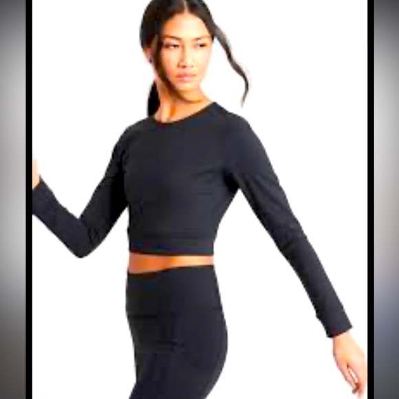 Banana republic long sleeve crop top size XS nwot nylon spandex blend - Picture 1 of 4